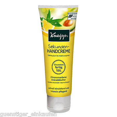 75ml Kneipp Sekunden Handcreme Zitronenverbene Avocadobutter Lemon Zitrone