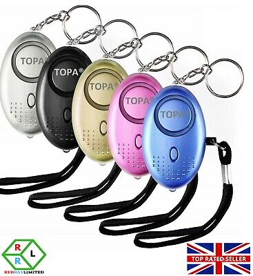 140db-Alarm Police Approved Keyring Personal Panic Rape Attack Safety Security 