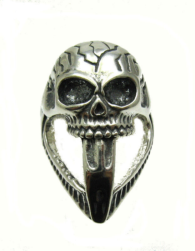 Stylish Genuine Sterling Silver Ring Biker Hallmarked Solid 925 Skull Handmade Popularność sprzedaży wysyłkowej