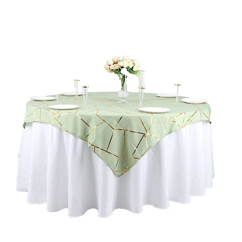 100% Polyester Geometric Square Tablecloths