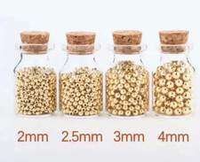 18K Real Solid Gold Spacer Beads Jewelry findings