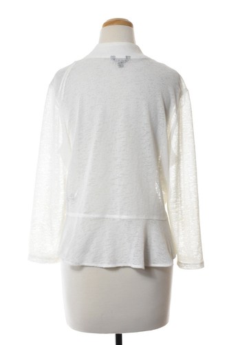 GLAMOUR women’s white open knit sweater Sz XL - Picture 2 of 2