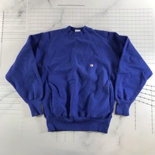 Vintage Champion Sweatshirt Mens Medium Blue Reverse Weave Made USA Crew Neck