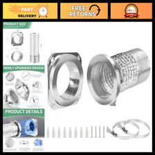 Magnetic Dryer Vent Connector Kit - Easy Clean 3.3ft 4" Duct  2 Clamps
