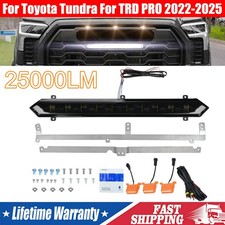 Front Bumper Grille LED Light Bar Amber Bracket.For Toyota Tundra TRD PRO 22-25