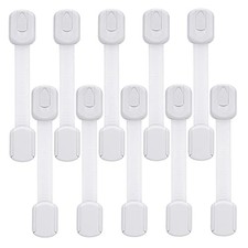 Child Safety Cabinet Locks 10 Pack Adjustable No Drill