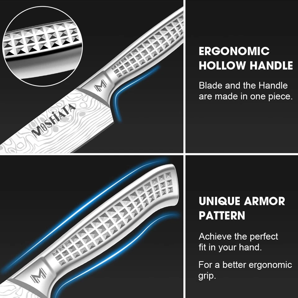 Set Coltelli Da Cucina Professionali Con Borsa per Coltelli, Fodero E Affilacolt - Immagine 4 di 4