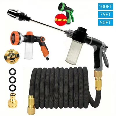 #ad 4X Stronger Deluxe Expandable Flexible Garden Hose Water Hose 25 50 75 100FT $31.98