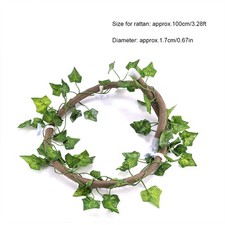 A-BReptile Climbing Branch Flexible Jungle 3.28ft Rattan 1Pc Vine(3.28ft Rattan+