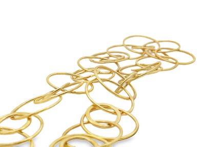 Multi Circle Fancy E-coated Designer's Chain Gold Finish and Silver Plated (24mm