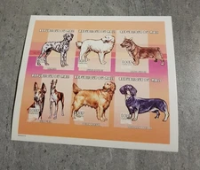 MALI- DOGS-POSTES 2000-MINIATURE SHEET IMPERFORED MNH.