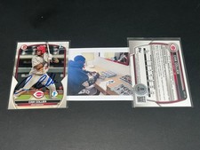 Cam Collier Reds Auto Signed 2023 1st Bowman Base 1st Edition Beckett Witness -