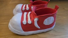 USED Bravest Claymation Shoe Red White Rubber US Size 6 Men's, 8 Women's 39EU 