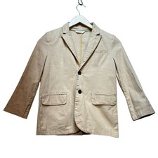 Cat Jack Boys Double Button Summer Blazer Jacket Size 10 Tan Beige
