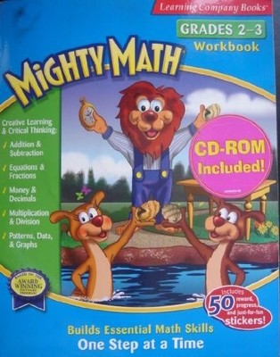 MIGHTY MATH GRADES 2-3 By Learning Company Books *Excellent Condition*