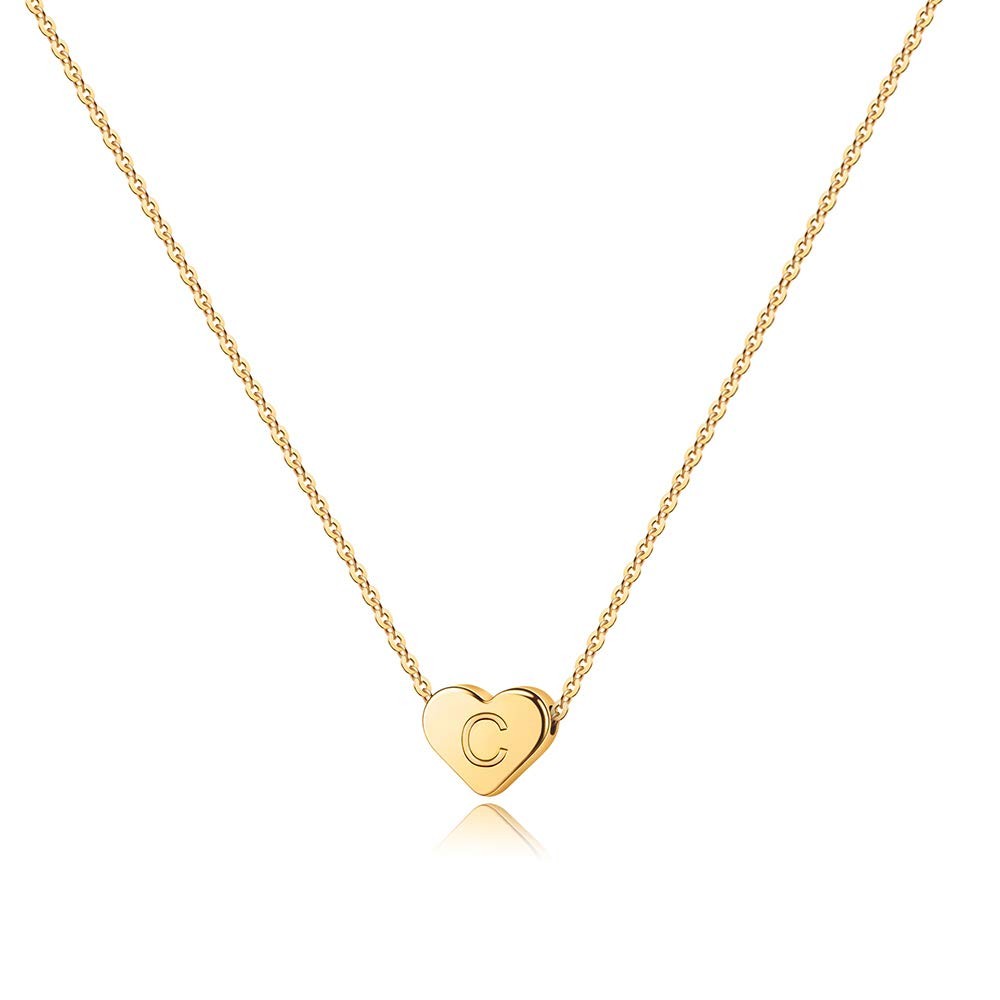 Collier coeur lettre personnalisé le cadeau idéal avec initiale gravée