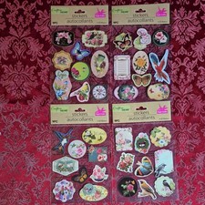 Flowers Birds Butterflies 3D Stickers by Crafter s Square 4 Sets 36 pcs