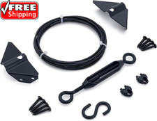 Durable anti Sag Gate Kit for Wooden Fence, Anti-Sag Gate Support Cable Kit in Z