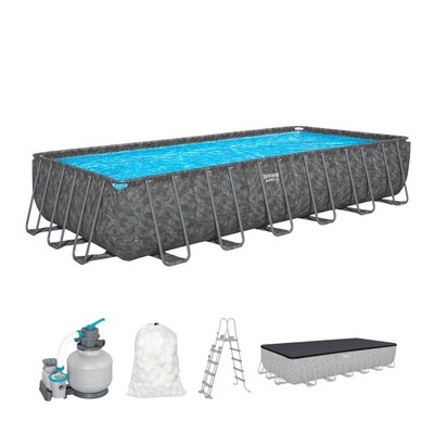 Bestway Winterfest Frame Pool APX365 Komplett-Set Sandfilteranlage 732x366x132cm