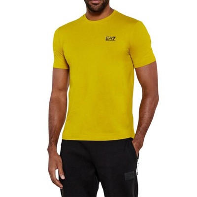 EA7 Herren T-Shirt Core Identity Regular Baumwolle Pima Gelb Größe L Cod...