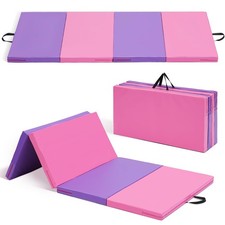 Gymnastics Mat 3'x6'x2' Exercise Mat Gym Mat for Home Aerobics Workout Foldab...