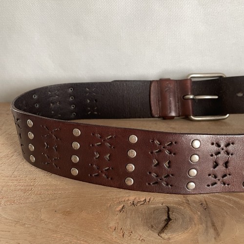 Calvin Klein Jeans Womens Waist Belt Brown Leather Adjustable Buckle L - Picture 5 of 8