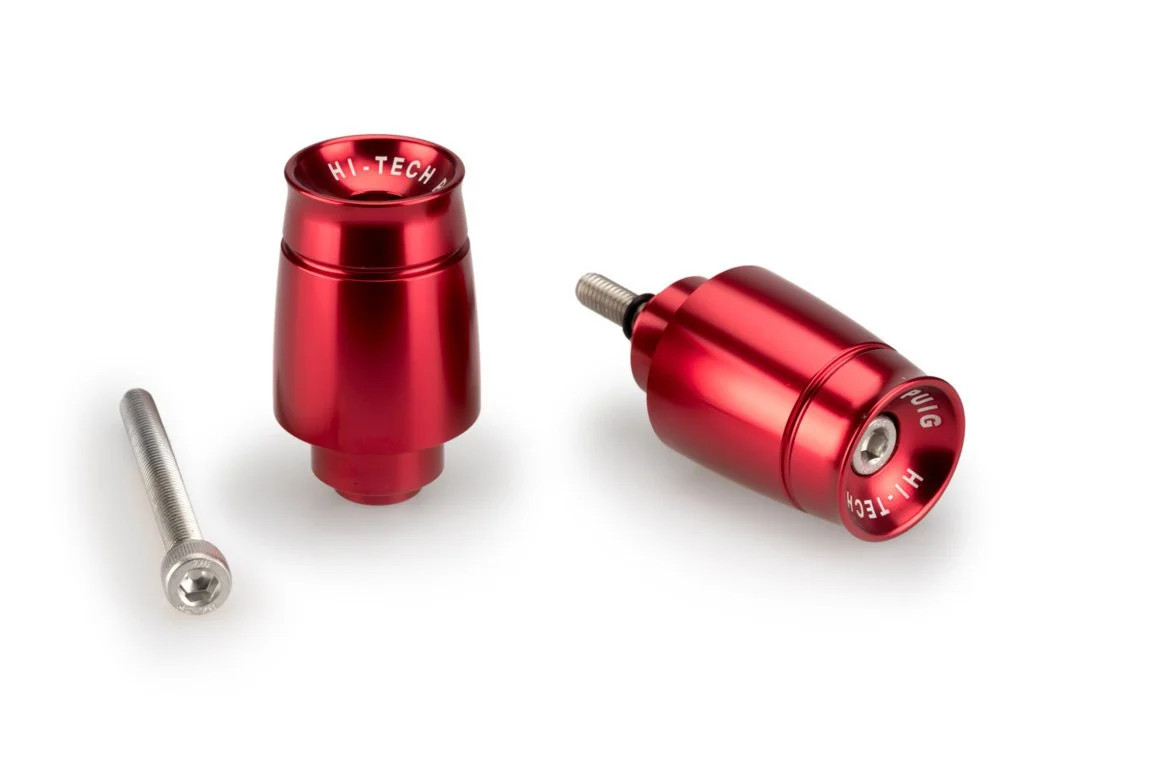 Puig Sport Bar Ends | Red | Fits Various Honda Models