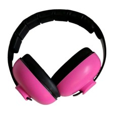 Happy Baby Hearing Protection Ear Muffs Adjustable Headband Pink/Black 0-3 Years