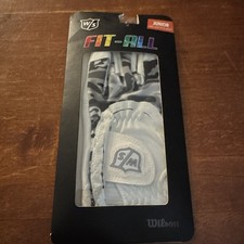 Youth WILSON Fit All Golf Gloves White/Black/Grey Left Hand One Size Blemish 