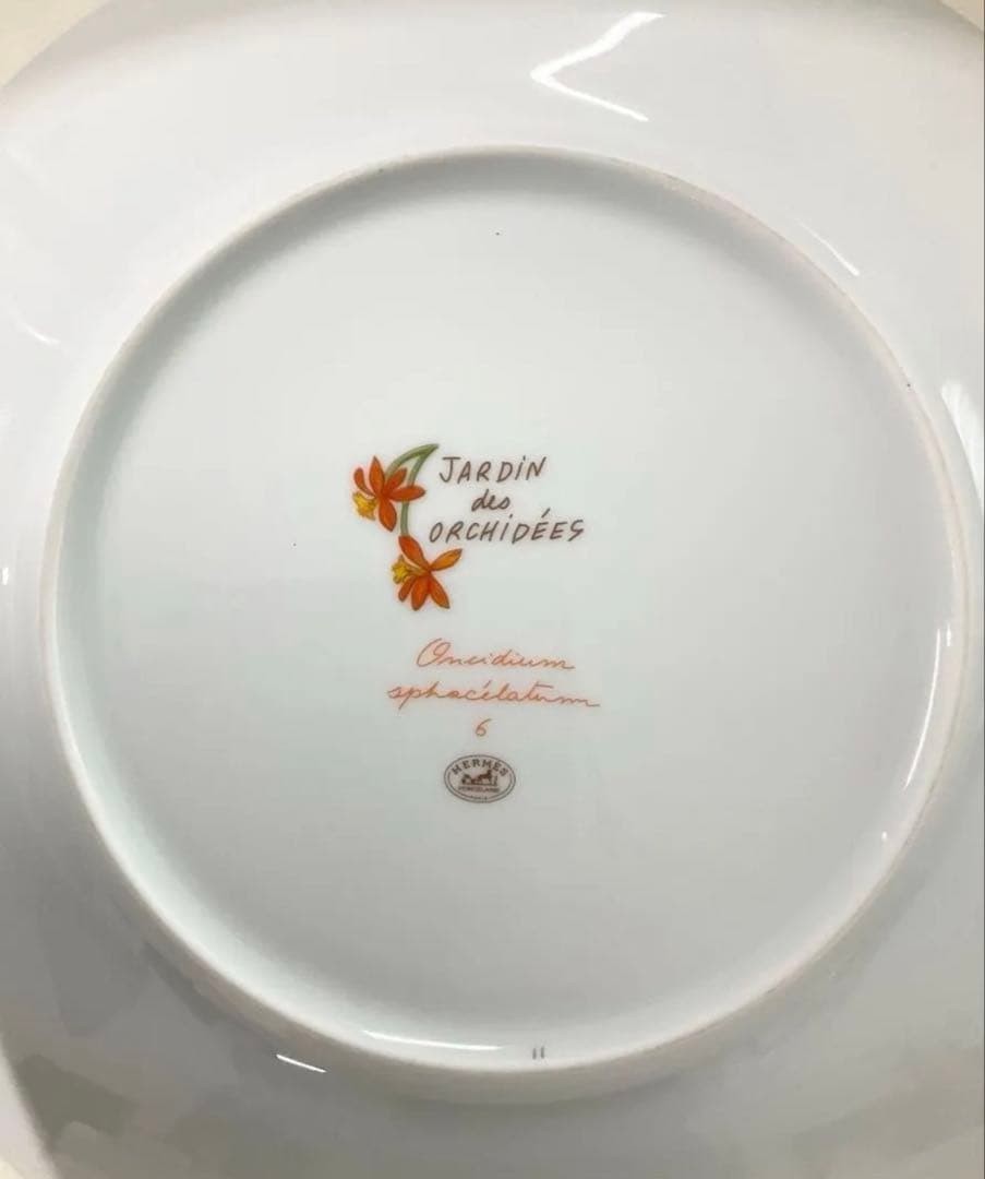 Hermes Plate Jardin des Orchidees Floral Tableware Porcelain | eBay