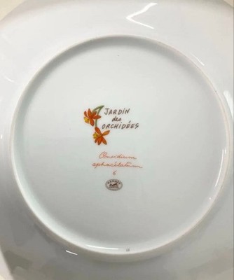 Hermes Plate Jardin des Orchidees Floral Tableware Porcelain | eBay