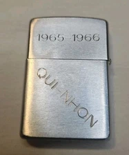 Working Zippo Lighter Vietnam War QUI NHON 1965 - 1966 CO. C884th!! 