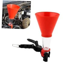 1 PC Automobile Engine Fuel Funnel, Self-Locking Structure Anti-Overflow and 