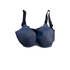 Womens Navy Blue Full Coverage Underwire Padded T-Shirt Bra Adjustable Straps