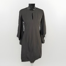 Calvin Klein Perfect Little Black Dress Keyhole Wimsygoth Long Sleeves Size 8