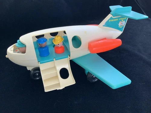 Fischer Price Vintage 1972 Airplane W/2 Figures