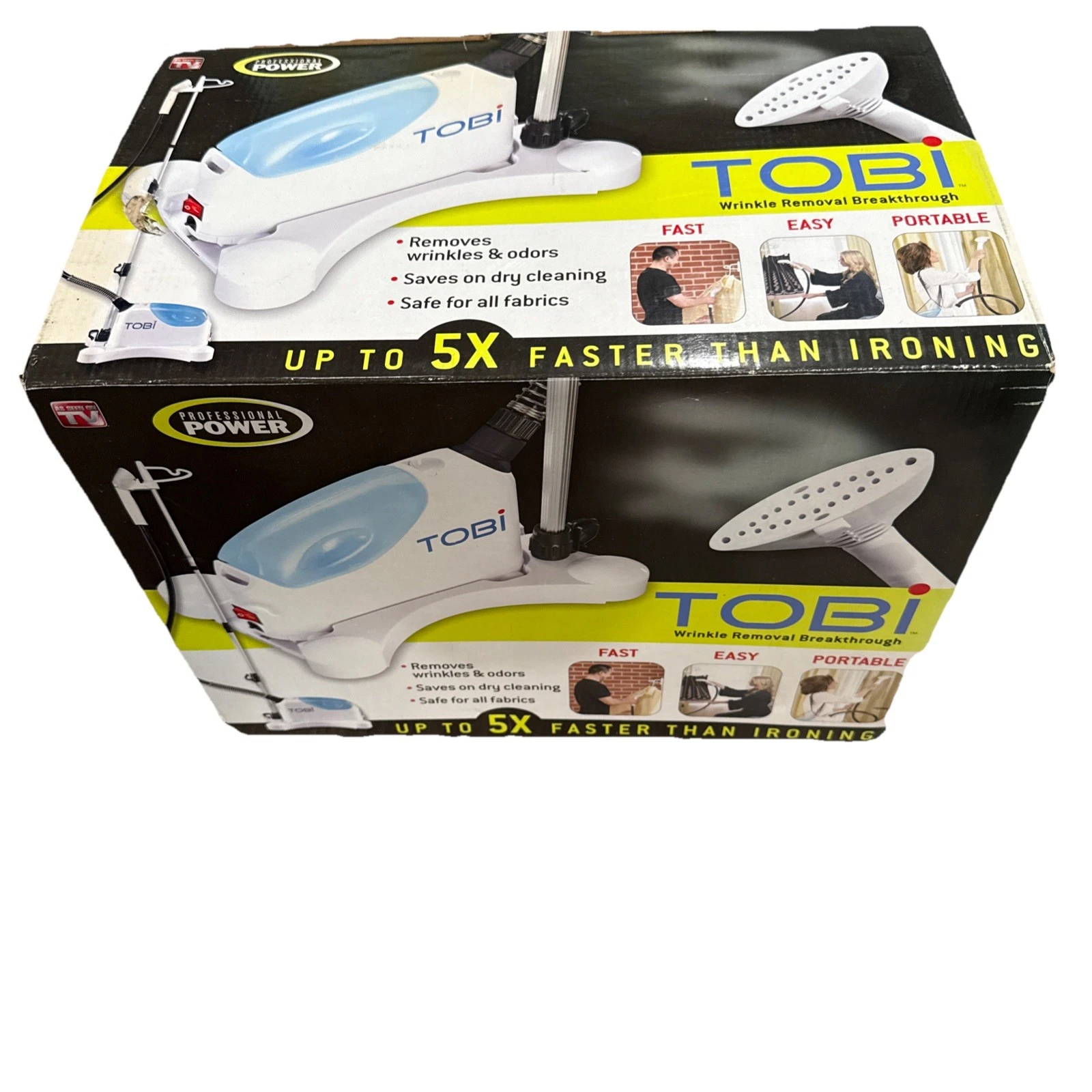 Tobi Professional Steamer. Removes Wrinkles, Odors and Sanitizes Portable New