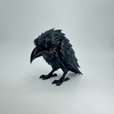 Titel: Rabe Skulptur "Nocturne" 13cm | Deko Figur Krähe Minimalistisch | Kunstv