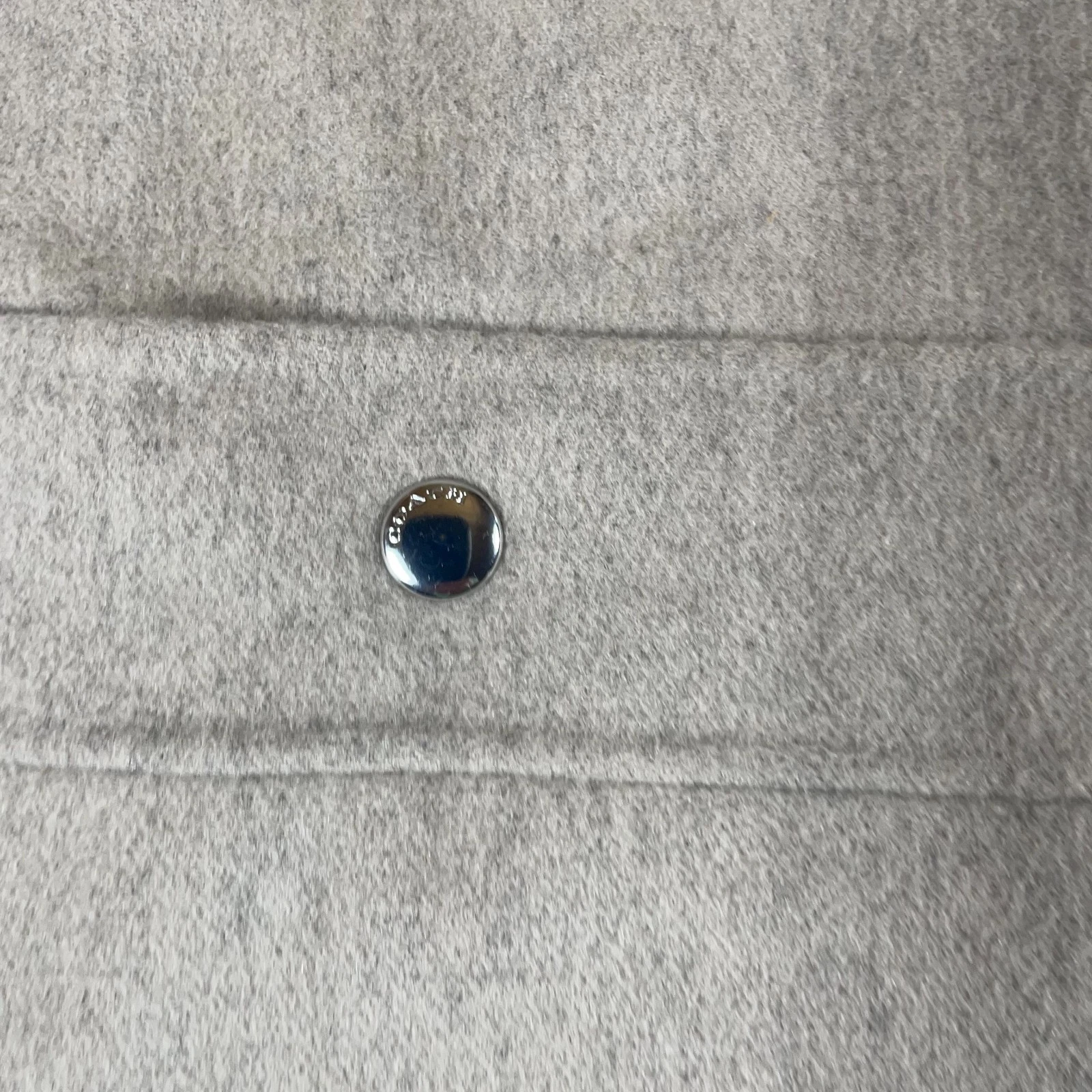 Poncho Coach Cape donna taglia unica beige oversize misto lana tasche a scatto larghe