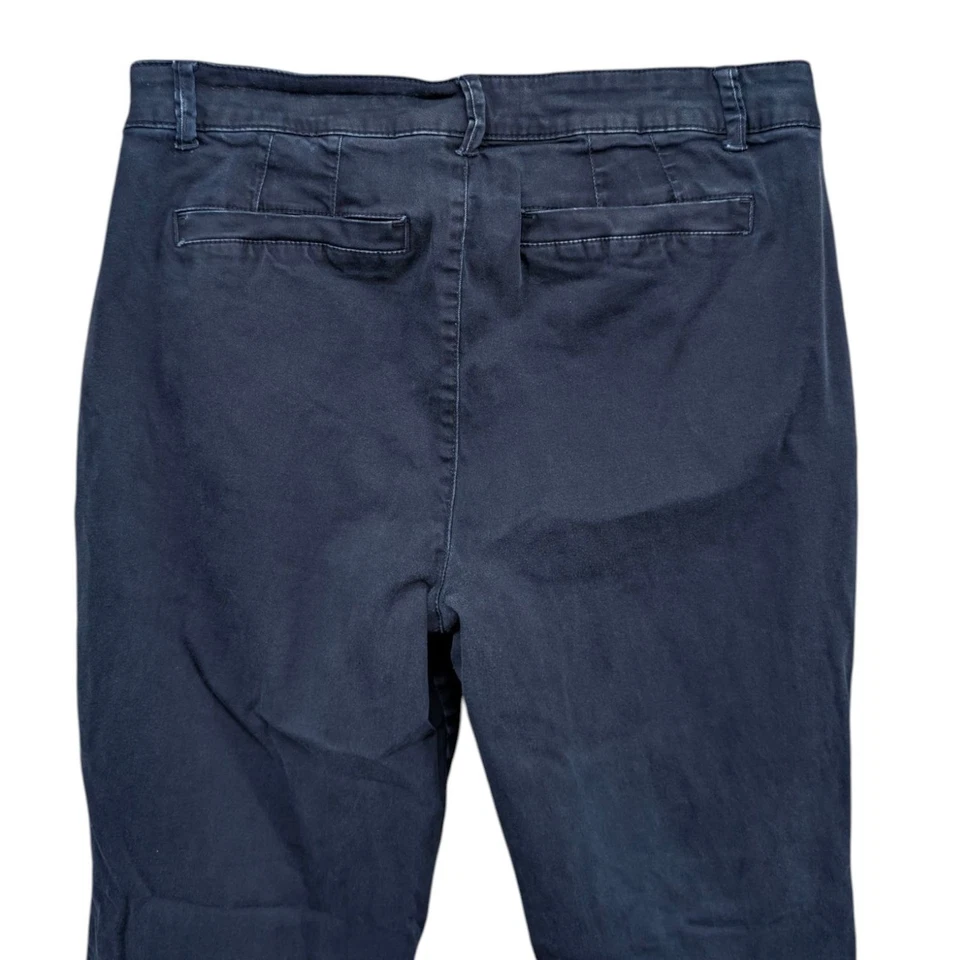 Pantalones chinos Caslon de algodón elástico para mujer azul marino frente plano talla 14 Foto 4 de 4
