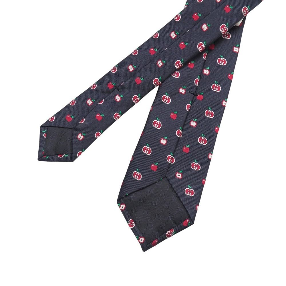 Mint Gucci Interlocking G Tie Apple Pattern Silk … - image 3