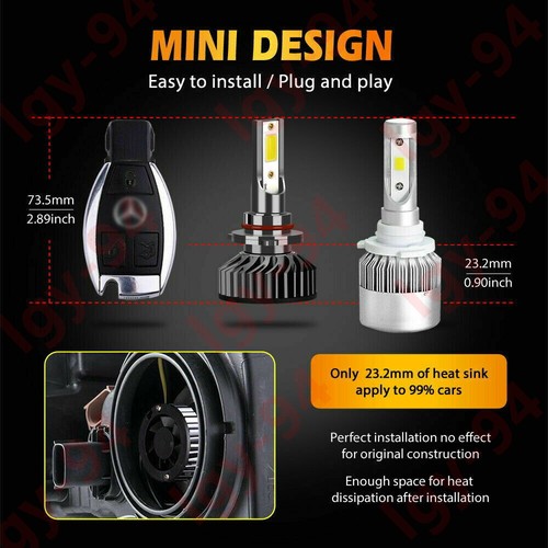 For Dodge Ram 1500 2010-2012 - Combo LED Bulb Headlight 9005 H11 Fog Light 9145 - Picture 7 of 12