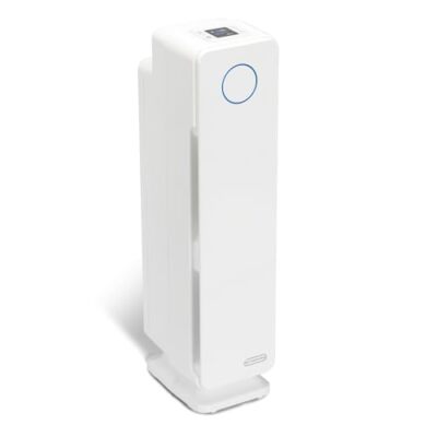 High Performance White Air Purifier with True HEPA UV C Light for Allergens