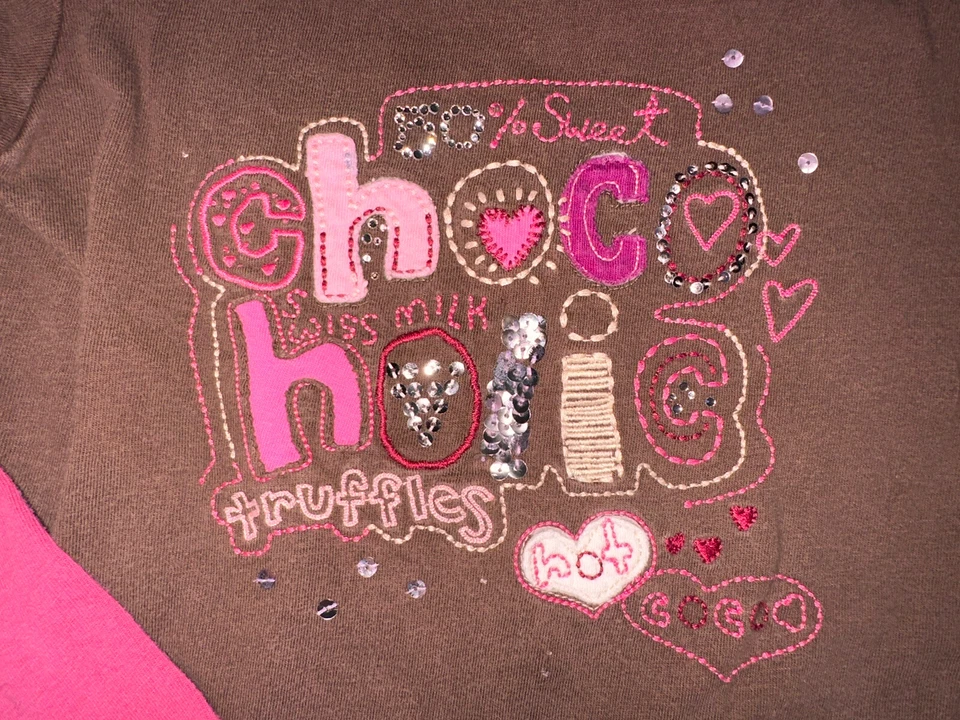 Vintage GAP Kids Girls 6-7 Shirts Set Lot Embellished Sequin Appliqué Bling - Image 3 of 4