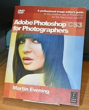 ADOBE PHOTOSHOP CS3 FOR PHOTOGRAPHERS BOOK  CD BY MARTIN EVENING PRE-OWNED