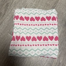 Aden Anais Hearts Baby Blanket Pink Green Gray Stars Security Lovey 41x42"