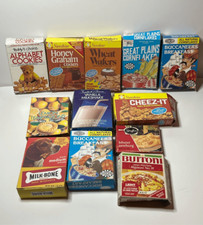 Vintage Pretend Play Kitchen Food Cardboard Boxes Mini Lot of 13 Pieces