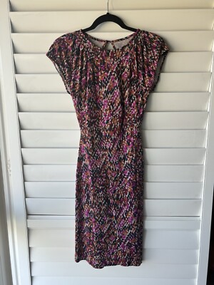 Diane Von Furstenberg DVF Thane 100% Silk Print Sheath Dress