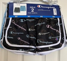 NWT Girl's CHAMPION 2 Pack Shorts Blue/ Size 10/12