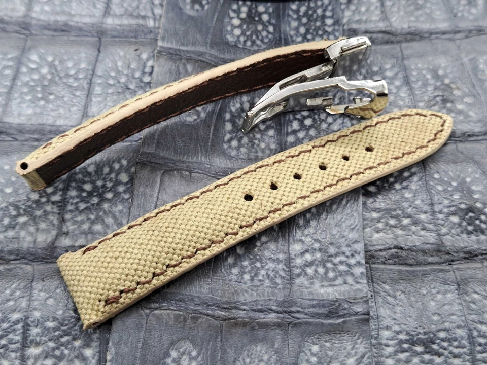 Correa de reloj de lona de 19 mm/16 mm moda militar moda minimalista Foto 2 de 4